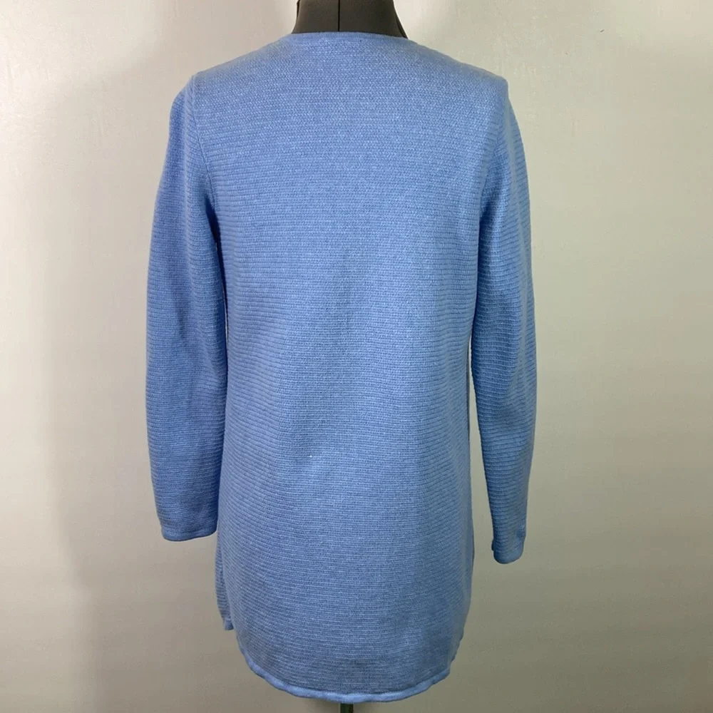 Talbots Mid Length Close Knit Open Front Cotton Blend Sweater/Coat Size Sp